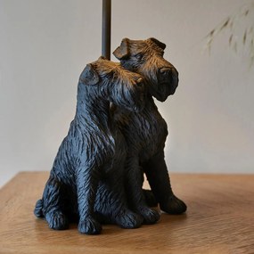 Endon modern asztali lámpa westie fekete természetes vászon end106794