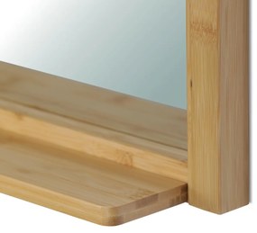 Fali tükör B043 NAT, bambusz, M