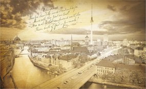 Fotótapéta Város folyó híd panoráma építészet retro loft 300x210 +ragasztó