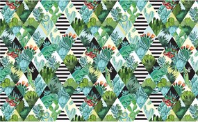 Flizelin fotótapéta Kaktuszok Kaméleonok &amp; Rombuszok egzotikus 254x184 +ragasztó