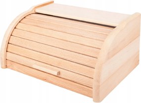 Fa kenyértartó tartály kicsi natúr bükk 33x24x14cm