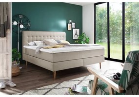 Bézs boxspring ágy 160x200 cm Massello – Meise Möbel