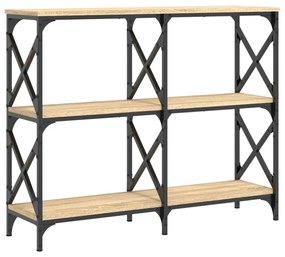 sonoma tölgy színű szerelt fa dohányzóasztal 100 x 28 x 80,5 cm