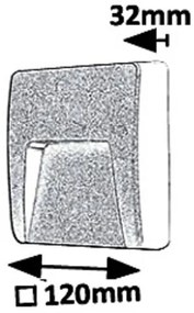 Rabalux 8894 - LED Kültéri fali lámpa TRENTO LED/3W/230V IP65