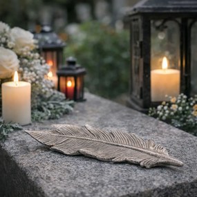 Tiszteletteljes dekoráció Angyalszárnyból készülttoll, polirezín, 16 x 6 x 2 cm