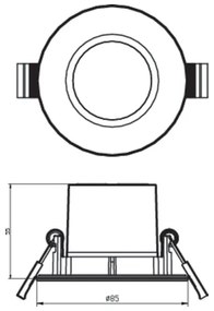 Philips - KÉSZLET 3x LED Dimmelhető fürdőszobai lámpa DIVE LED/5W/230V IP65