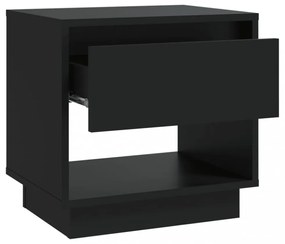 fekete forgácslap éjjeliszekrény 45 x 34 x 44 cm