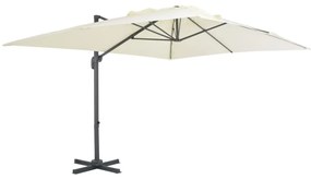 konzolos kerti napernyő alumínium rúddal 400 x 300 cm homokszínű