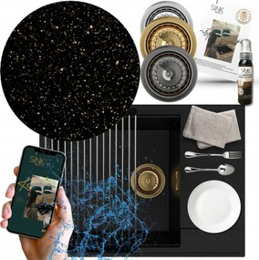 Gránit Mosogató Egykamrás rövid Csepegtető Szivattyú Manuális Ingyenes