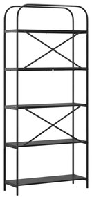 Könyvespolc Musta tammi 80 x 30 x 183 cm Faanyag
