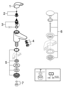 GROHE 20617001 - SWIFT XS álló szelep, fényes króm