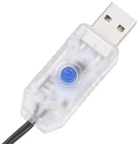 Karácsonyfa LED -es lámpákkal Fehér 120 cm PE