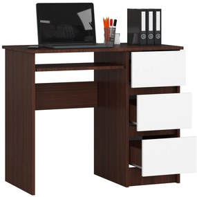 PC asztal Benicio (wenge + fehér) (J). Akció -13%. 1069030