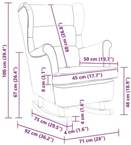 Borvörös Bársony és Tömörfa Hintaszék Fa