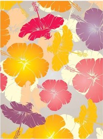 Fotótapéta Hibiszkusz trópusi vinil 184x254 nyár virágok a nappaliba +ragasztó