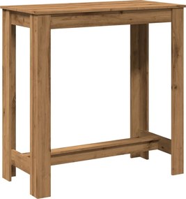 vidaXL kézműves tölgy színű szerelt fa bárasztal 102 x 50 x 103,5 cm