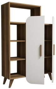 Form White and Walnut könyvespolc