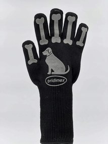 Grillkesztyű magas hőmérsékletű sütéshez 2db Fekete