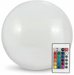 LED RGBW Napelemes lámpa BALL LED/3,2V 500 mAh átm. 20 cm IP65 + távirányítás