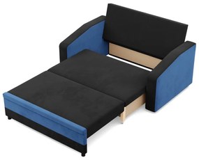 Hewlet kanapé, szövet anyag, fekete - kék