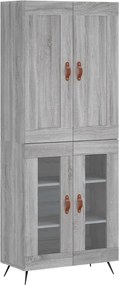 vidaXL szürke sonoma szerelt fa magasszekrény 69,5 x 34 x 180 cm