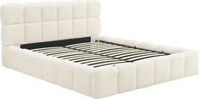 Franciaágy Krém Boucle szövet kárpittal. 160x200 MURCJA