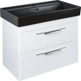 TMP LUX 60 fali fürdőszobabútor - CeraStyle SHARP FEKETE mosdóval - 60 x 48 cm