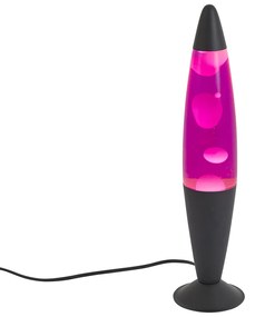 Lávalámpa rózsaszín fehér viasszal, LED-del - Molten Lava