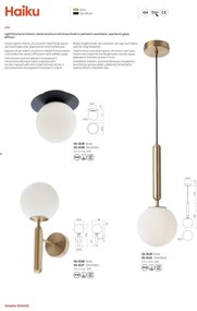 Redo 01-3126 - Fali lámpa HAIKU 1xE14/28W/230V réz