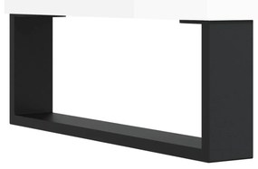 magasfényű fehér szerelt fa hanglemezszekrény 74,5x38x48 cm