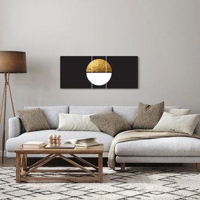 Kép - Absztrakció arany és fekete N⁰1 (120x50 cm)