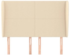 krémszínű szövet fejtámla szárnyakkal 147 x 23 x 118/128 cm