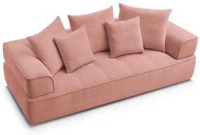 Rózsaszín zsenília kanapé 237 cm Whesley – Bobochic Paris