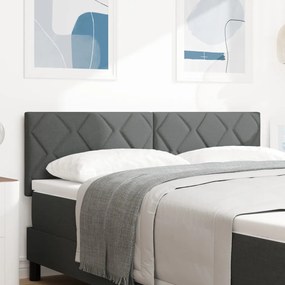 LED Fejtámla Gyémánt Blokkok Design Sötétszürke 160 cm Szövet