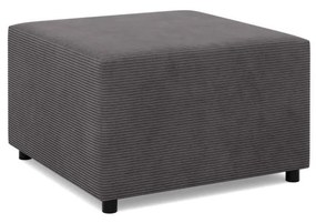 Zeus puff, kordbársony, 70x70, szürke