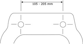 WENKO 22979100-WC ülőke Natúr bükk 35,5x42,5 cm barna/ezüst