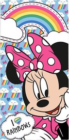 Disney Minnie Rainbows fürdőlepedő, strand törölköző 70x140cm