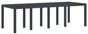 Kerti Asztal Antracit 250x100x73 cm Poly Rattan
