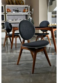 Touch Anthracite and Walnut étkezőszék, 2 db