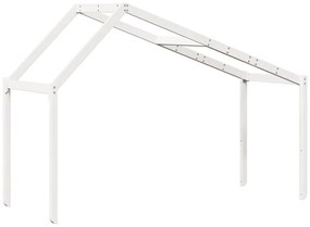 fehér tömör fenyőfa gyerekágytető 213 x 85,5 x 144,5 cm