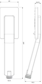 OMNIRES JIMJIM-RBL - JIMJIM kézi zuhany, matt fekete