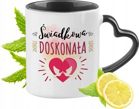 Tanúnak Fekete Bögre Szív Alakú Füllel Ajándék