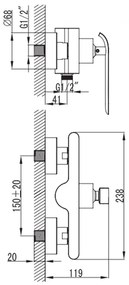 Rundo zuhany csaptelep