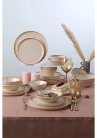 24 darabos bézs kerámia étkészlet
