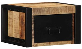 Éjjeli szekrények 2 db tömör nyersfa mangó 40x35x25 cm