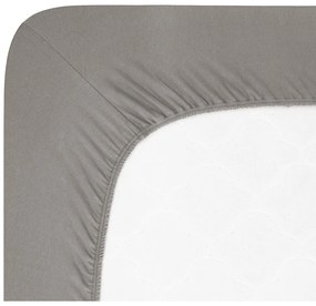 Sötétszürke gumis jersey lepedő 200x200 cm Boxspring – Andrea Simone