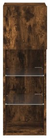2 db füstös tölgy színű TV-szekrény LED-ekkel 30,5 x 30 x 90 cm