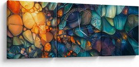 Kép - Üvegmozaik (órával) (90x30 cm)