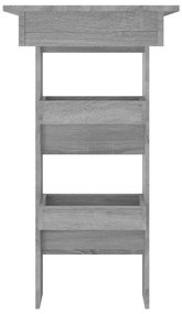Szürke sonoma színű fatermék fali bárasztal 102 x 50 x 45 cm