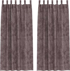 vidaXL Bársonyfüggönyök függönyökkel 2 pcs Barna 245 x 140 cm Bársony